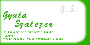 gyula szalczer business card